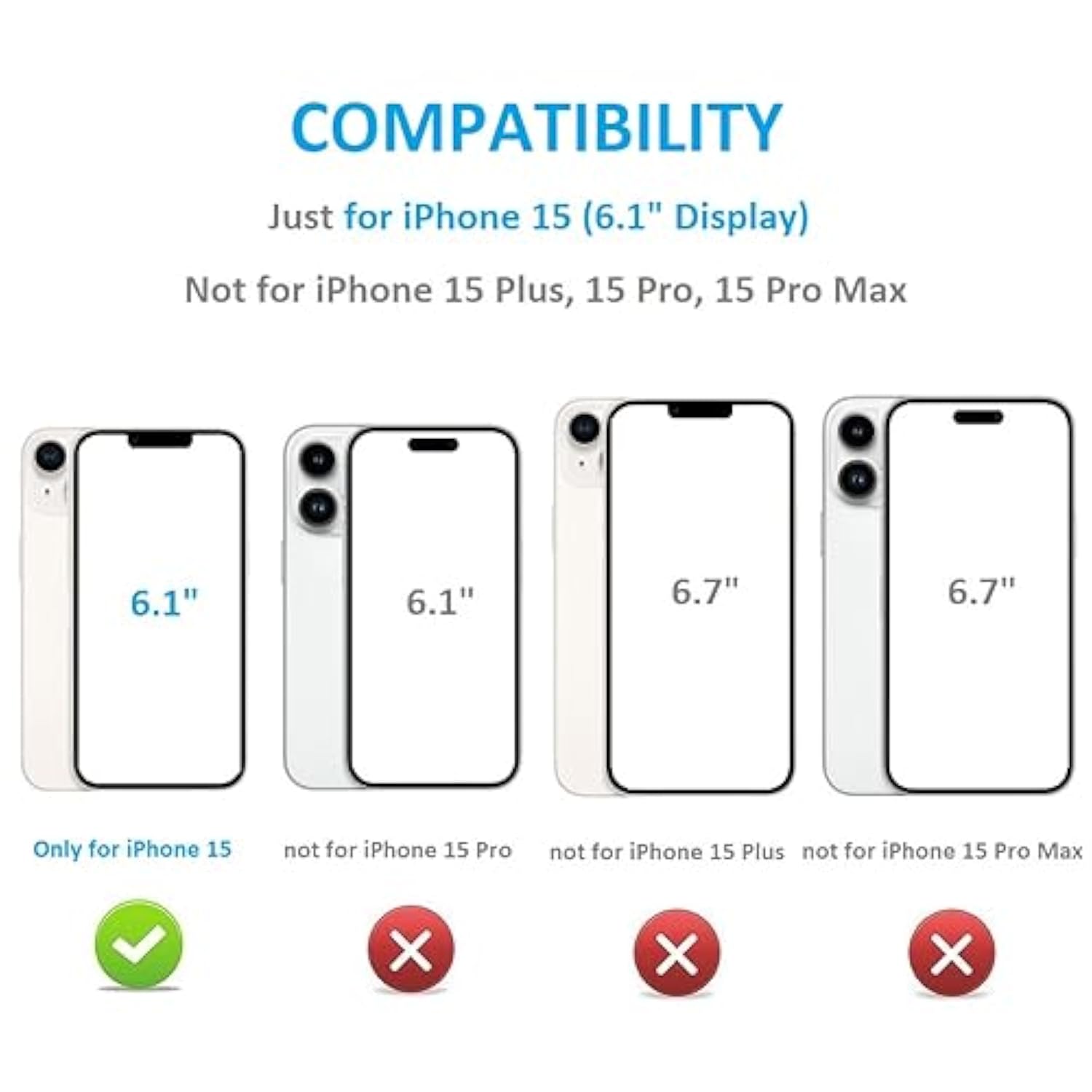 Onetop Compatible With Iphone 15 Wallet Case With Card Holder, Pu Leather Kickstand Card Slots Case, Double Magnetic Clasp And Durable Shockproof Cover 6.1 Inch (Black)