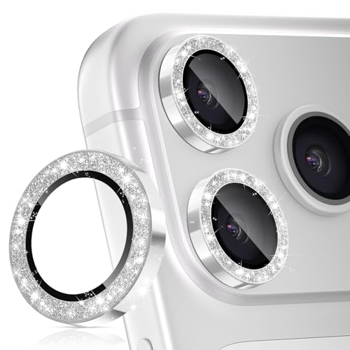 Camera Lens Protector for iPhone 17 Pro/iPhone 17 Pro Max, AR+AF Tempered Glass & 9H Hardness Shatterproof, HD Clear Metal Sparkle Lens Cover with