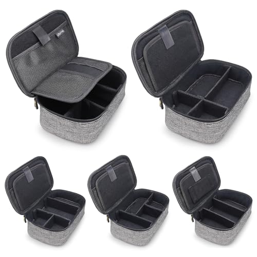 Travel Electronics Organizer Small Carrying Case For Cables Phone Chargers Usb Plugs Power Cords Earbuds Adapter Tech Accessories Pouch -Grey
