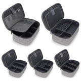 Travel Electronics Organizer Small Carrying Case For Cables Phone Chargers Usb Plugs Power Cords Earbuds Adapter Tech Accessories Pouch -Grey