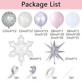 Pink Winter Wonderland Balloon Garland Arch Kit Pink White Metallic Silver With Large Snowflake Balloon For Christmas Princess Girl A Little Snowflake Is On The Way Baby Shower Birthday Party Decor