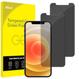 JETech Privacy Screen Protector for iPhone 12/12 Pro 6.1-Inch, Anti Spy Tempered Glass Film, 2-Pack