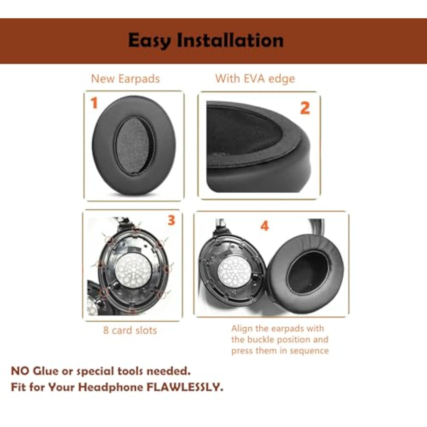 Supreme Comfort Headphone Earpads Headset Replacement Ear Pads Compatible With Taotronics Tt-Bh22 Tt Bh22 Headphone