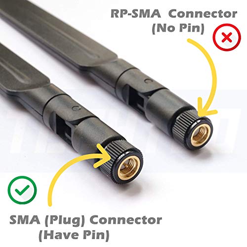 Lte Antenna 3G 4G Wide Band 700-2600Mhz Gsm Wifi Antenna With Sma Male Connector For Cep Router Hotspot Cellular Gateway Industrial Iot Router Trail Camera Game Camera Security Camera (2-Pack)