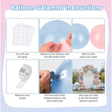 Gender Reveal Balloon Garland Kit  124pcs Pink, Blue & White for Baby Shower Decor