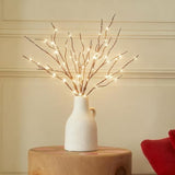 Lighted Willow Branches With Timer 70 Fairy Lights 18In, Brown Twig Branch Lights For Indoor Outdoor Home Fireplace Chri