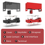 Red Kailh Gm4.0 And Black Gm8.0 Mouse Micro Switch For Gaming Mouse