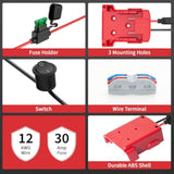 3 Pack For Power Wheel Adapter Compatible With Milwaukee 18V Battery, Converter Kit With Fuse Holder, Switch, Terminals, 12Awg Wire For Diy Rc Car Toys