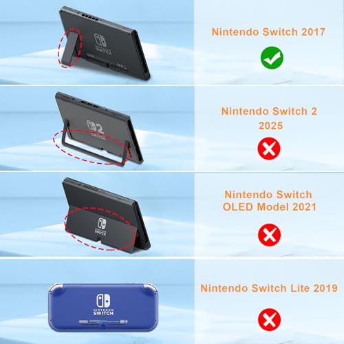 Kids Case Compatible with Nintendo Switch with Game Card Slots - [Ultralight] Shockproof Protective Cover with Ergonomic Grip, Kids Friendly Grip
