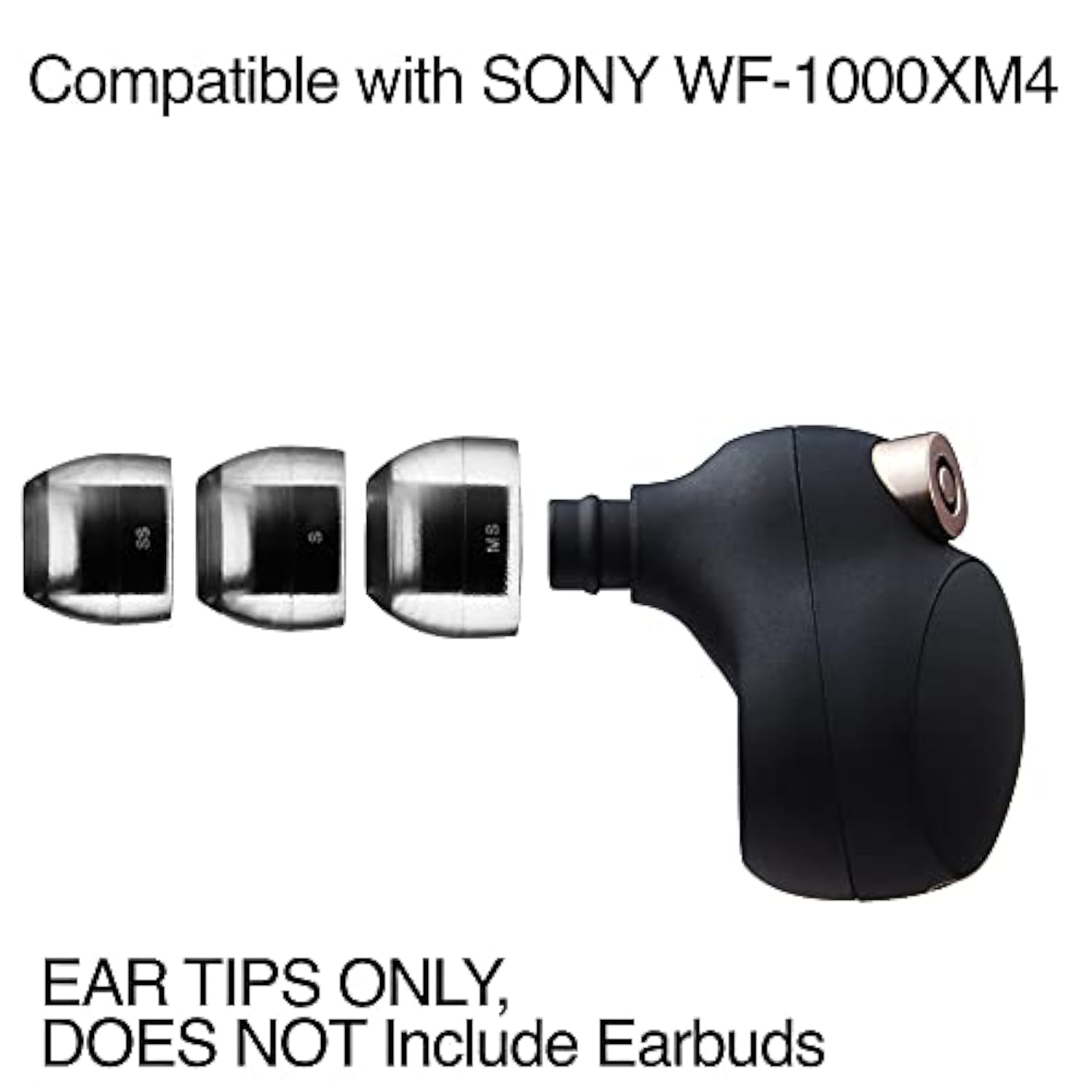 Sednaearfit Crystal Standard (Ss/S/Ms) - Earbud Tips For Wireless Headphones - Noise Canceling Earbuds Replacement Tips - Eartips Compatible With Shure, Sony, Beats, Sennheiser, Jabra, And Jbl