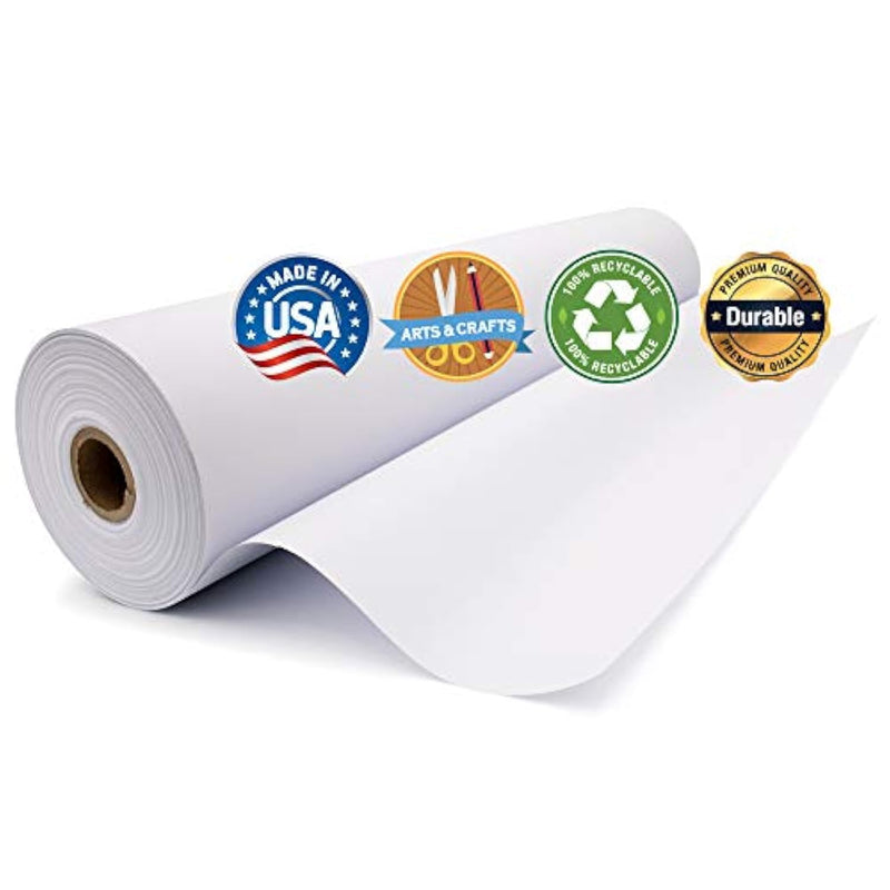 Durable Art Easel Paper Roll For Crafts, Drawing & Painting | Ideal For Kids Projects | 17.75 Inches X 100 Feet | By Paper Pros