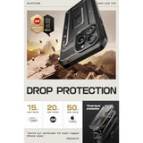 SUPCASE for iPhone 15 Pro Case with Stand & Belt-Clip, [Unicorn Beetle Pro] [Built-in Screen Protector] [Military-Grade Drop Protection] Full-Body Heavy Duty Rugged Phone Case, Black