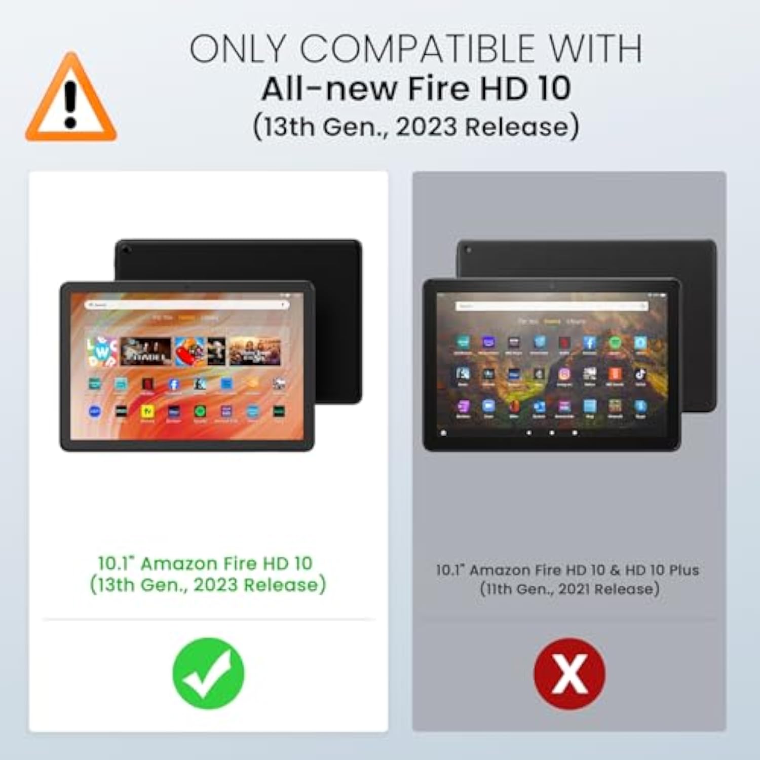 MoKo for All-New Amazon Kindle Fire HD 10 Tablet Case (13th Generation, 2023 R