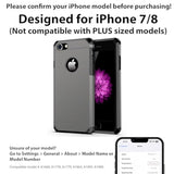 ImpactStrong for iPhone 7 Case/iPhone 8 Case, Heavy Duty Dual Layer Protection Cover (Gun Metal)