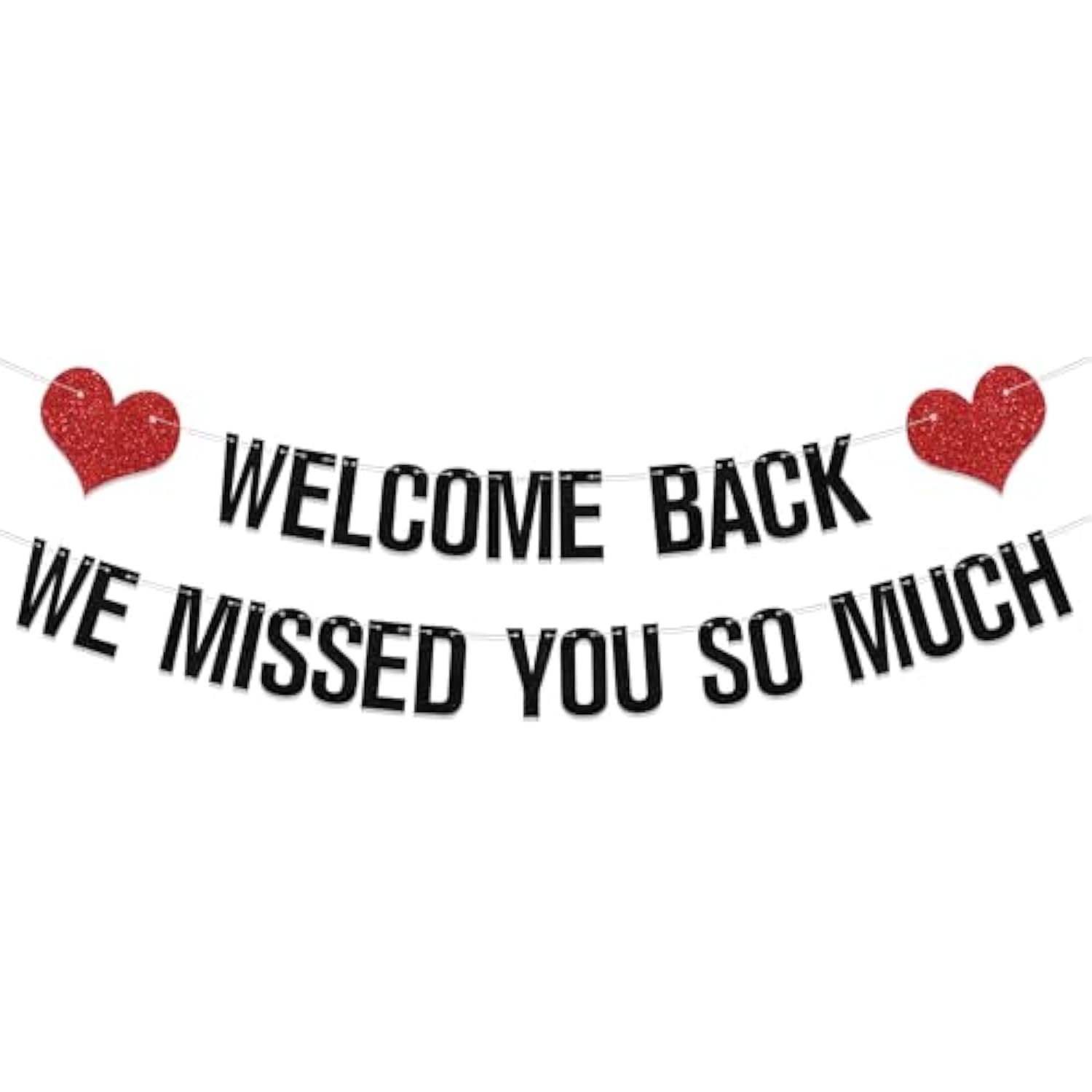 Welcome Back We Missed You So Much Banner Family Party Decoration