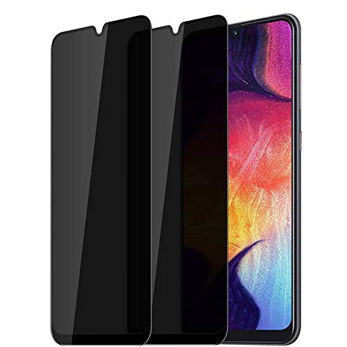 [2 Pack] for Samsung Galaxy A50 A30 A20 Privacy Screen Protector, [Upgraded] Anti Spy Anti Glare Edge to Edge Full Coverage Privacy Tempered Glass