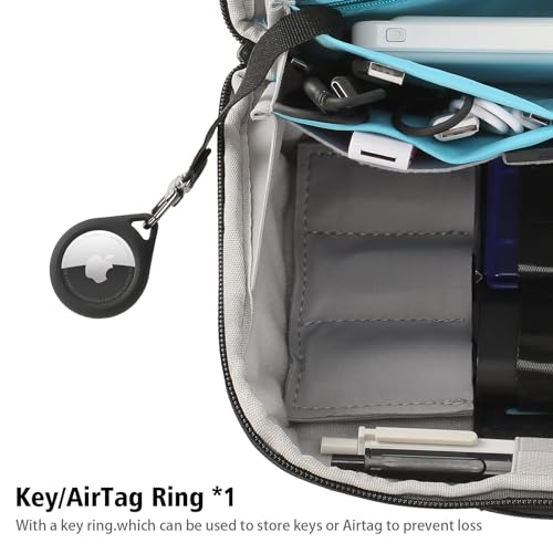 Electronics Travel Organizer Storage Bag, Travel Accessory Handle Bag, Gadgets Pouch, Usb Cable, Travel Friendly Electronics Organizer P.Travel Series