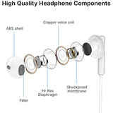Wired Lightning Headphones MFi Certified with Mic for iPhone 11–14 SE XR