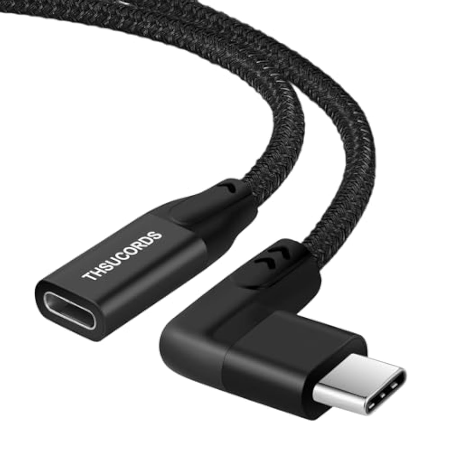 90 Degree Right Angle Usb C Extension Cable 6.6Ft, Usb C 3.2 Gen2 Male To Fema