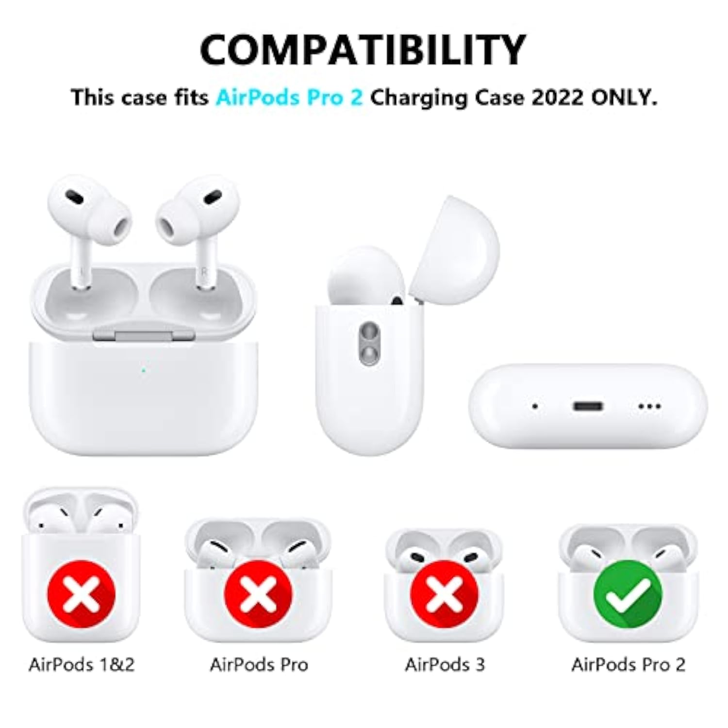 Compatible With Airpods Pro 2 Case Cover 2022, Soft Tpu Case For Airpods Pro 2Nd/1St Generation Case With Cute Butterfly Keychain For Girls Women (Glitter Pink)