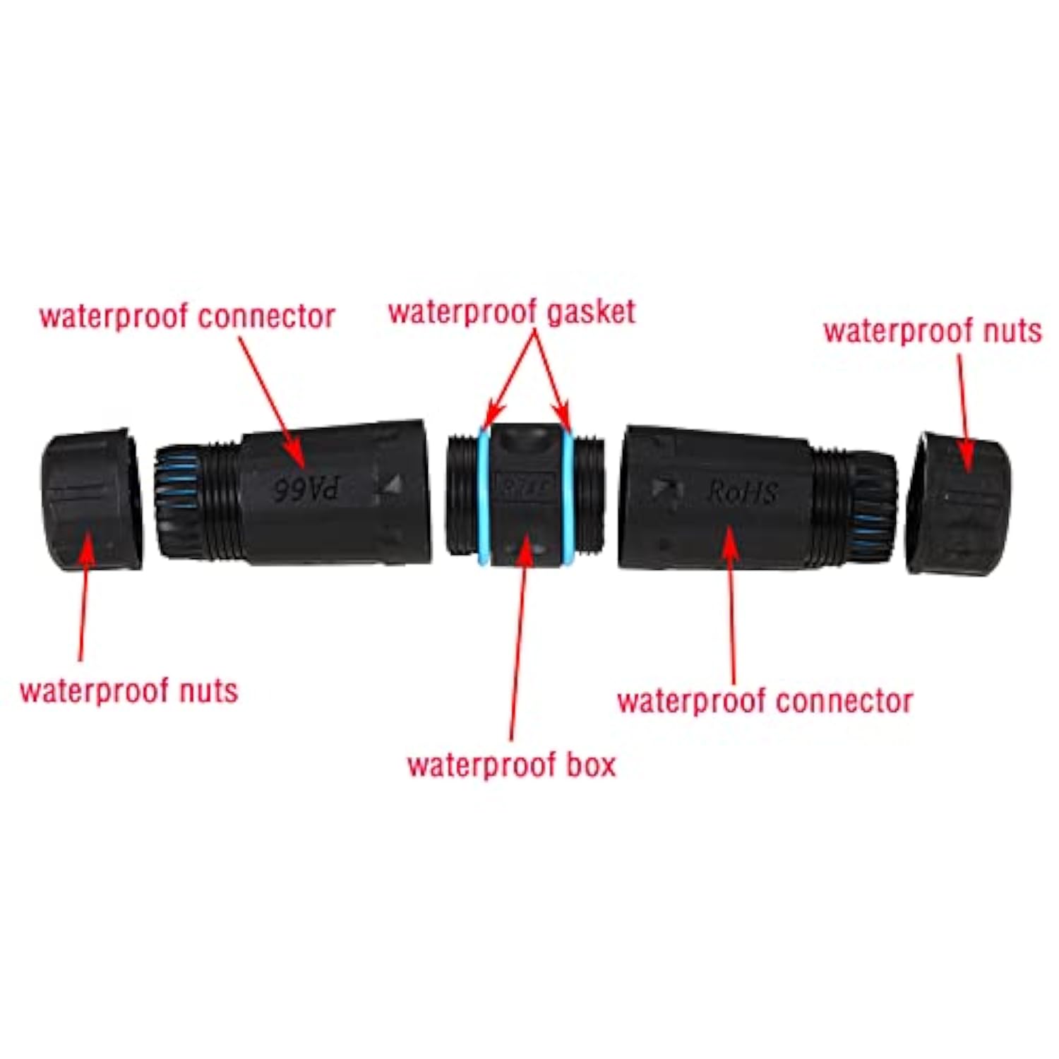 10Pcs M23 Shielded Rj45 Waterproof Cat5/5E/6 8P8C Connector Ip67 Ethernet Lan