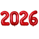 42 Inch Red 2026 Number Balloons for New Year Party and Graduation