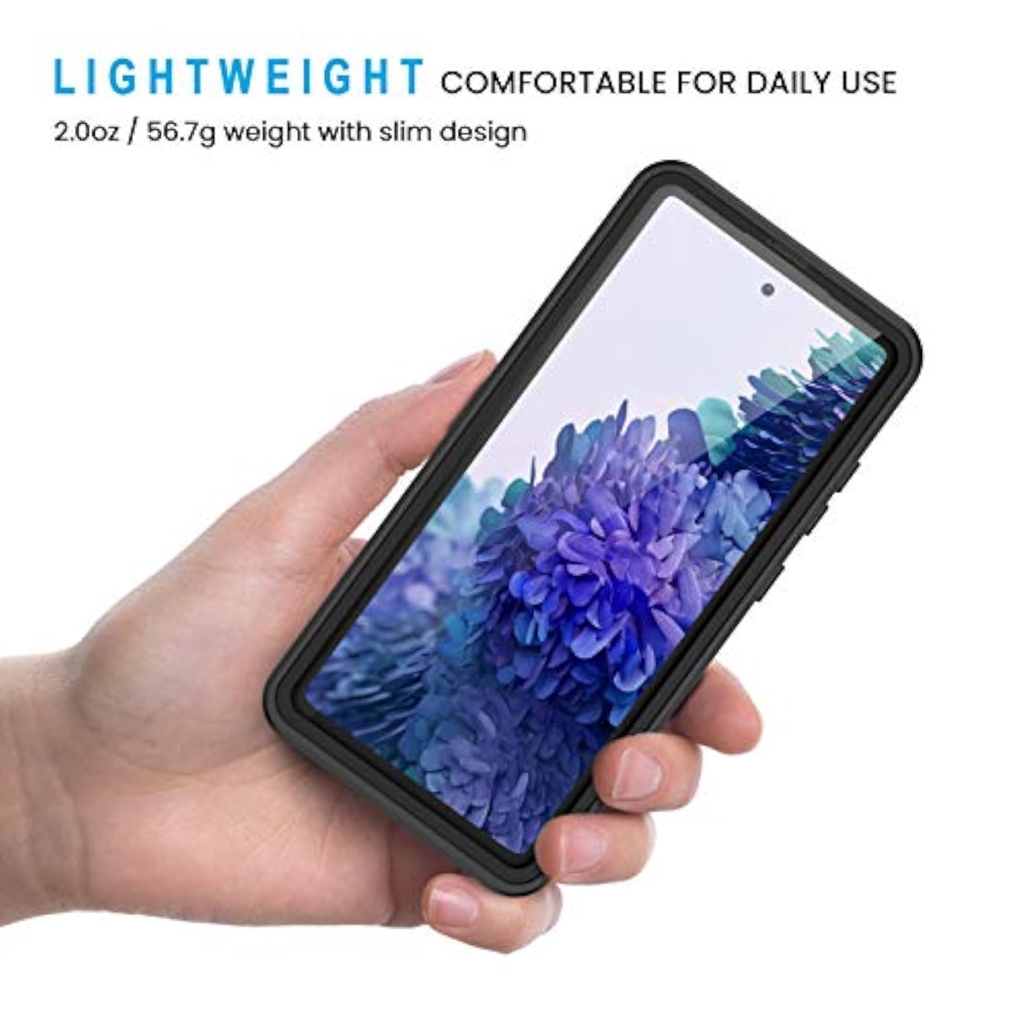 For Samsung Galaxy S20 Fe Case, Ip68 Waterproof Dustproof With Built-In Screen Protector, Heavy Duty Full Body Protective Phone Case For Galaxy S20 Fe 5G, Black/Clear