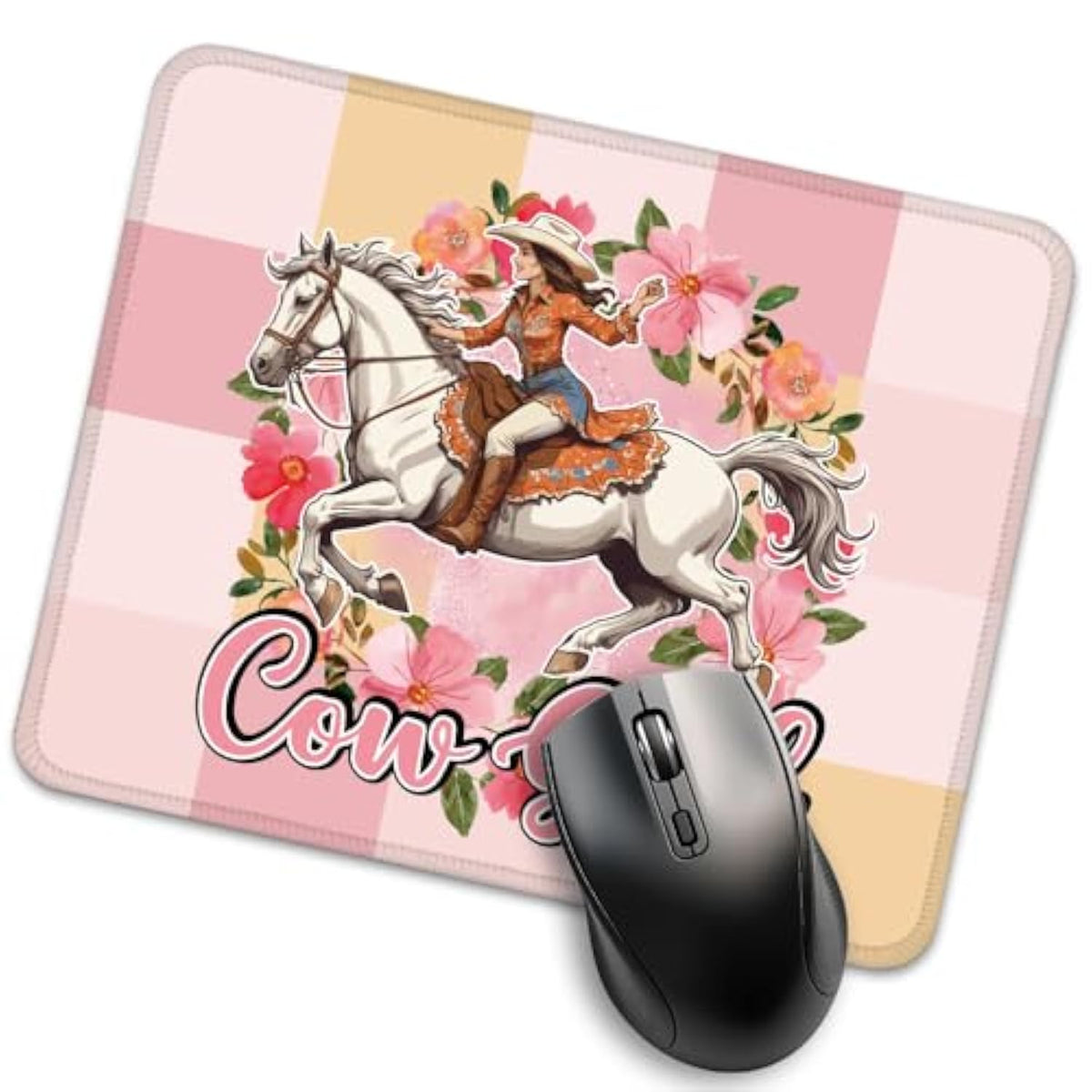 Retro Cowgirl Mouse Pad, Cowgirl Work Place Mousepad, Retro Western Travel Mouse Mat, Home Office College Dorm Desk Decor Mousepad, Mouse Mat Gifts For Women Cowgirl Mom, New Job Gifts