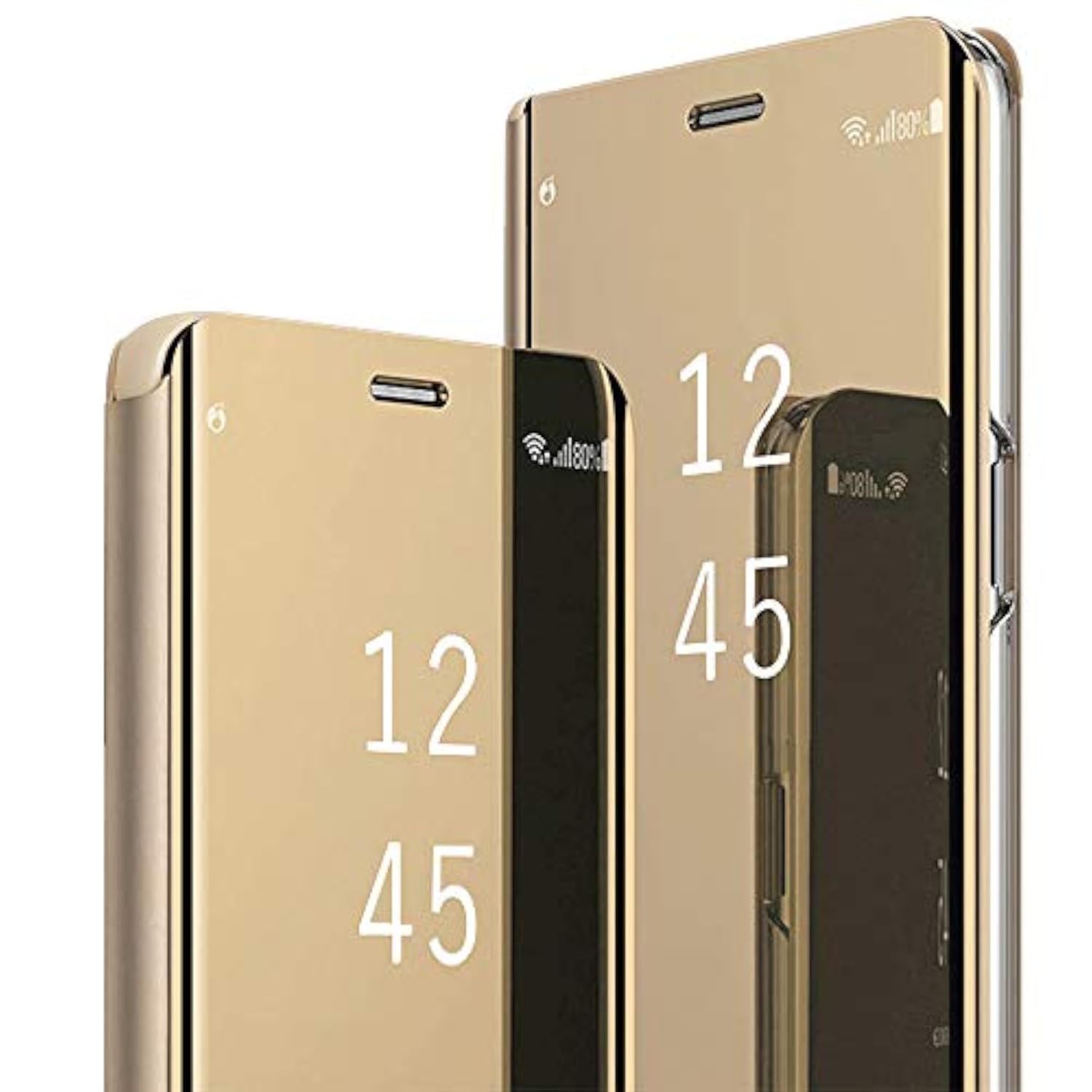 Galaxy S26 Ultra Clear View Mirror Flip Case with Kickstand for Samsung S26 Ultra Phone