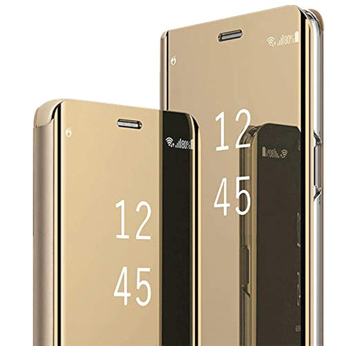 Galaxy S26 Ultra Clear View Mirror Flip Case with Kickstand for Samsung S26 Ultra Phone