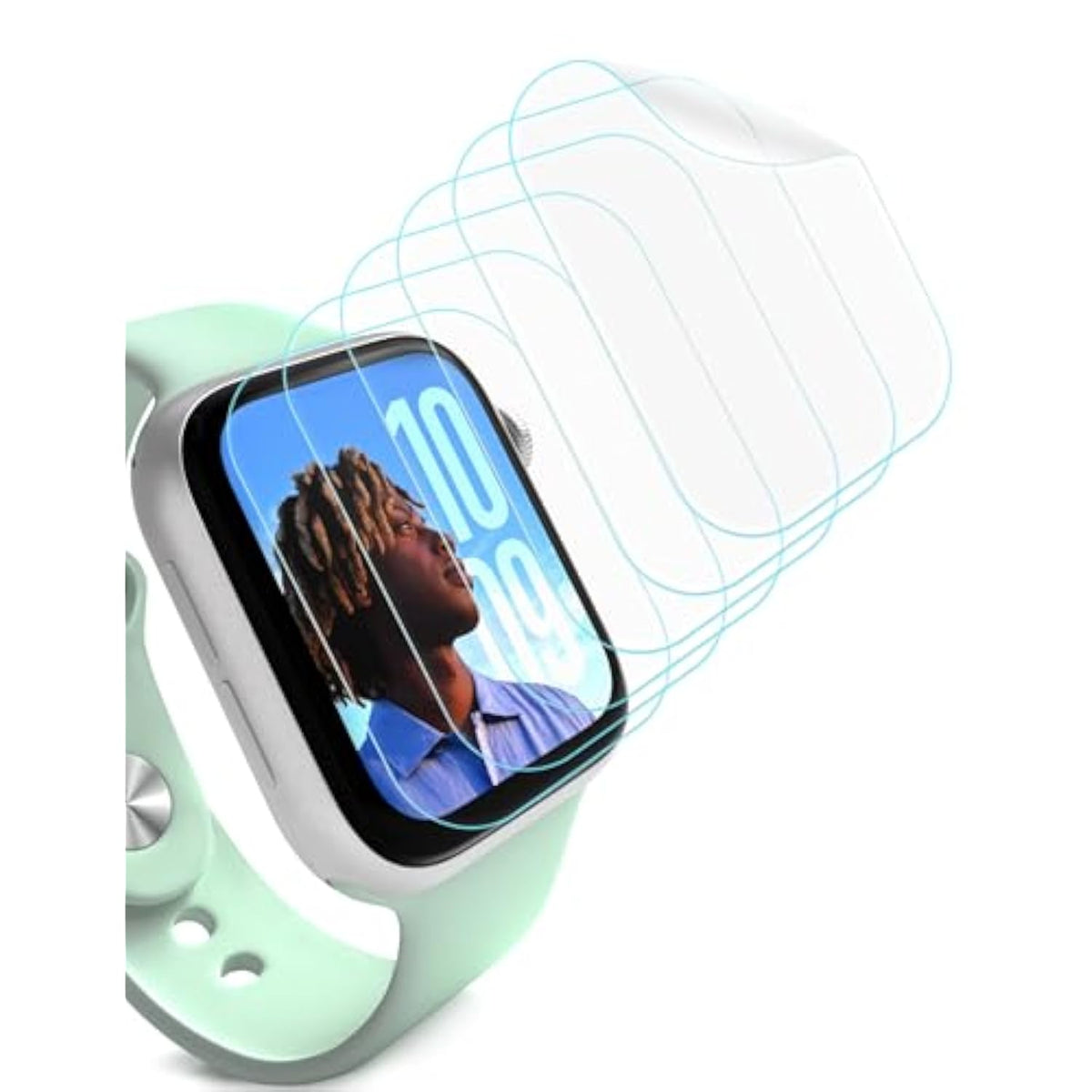 Screen Protector For Apple Watch 40Mm (6 Pack) Self-Healing Tpu Flexible Film Cover For Apple Watch Se Series 6 5 4 40Mm, Anti-Bubble, Hd Ultra-Thin, Easy Installation