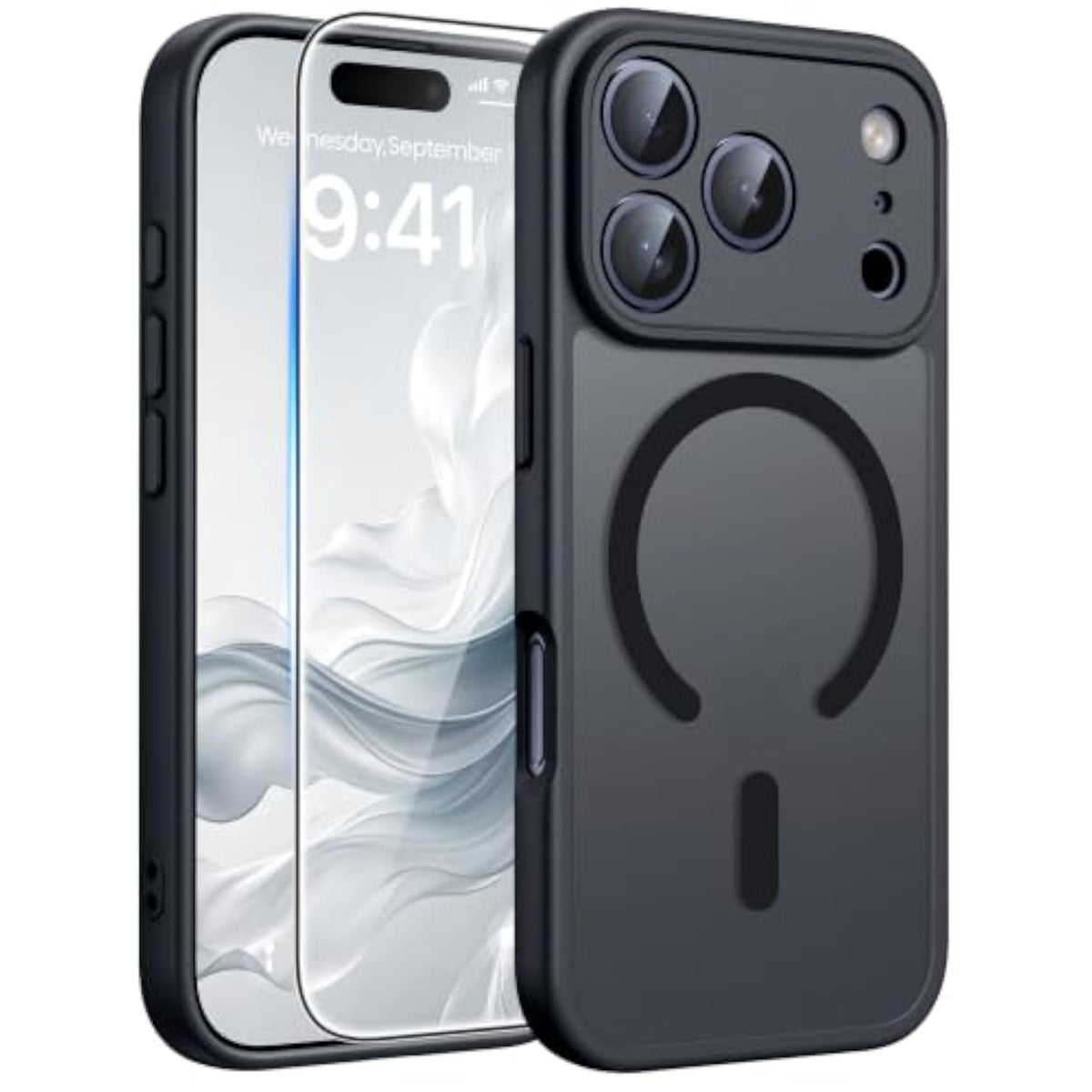 Transparent Black MagSafe Case for iPhone 17 Pro Max