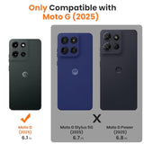 For Moto G 2025 Case With 2 Pcs Hd Screen Protector, Slide Camera Cover Military Grade Drop Protection 360° Ring Holder Kickstand, Heavy Duty Shockproof Full Body For Motorola Moto G 2025 Case, Black