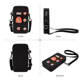 Candy Small Crossbody Bag For Women With Customizable Charm Holes, Compact & Durable With Adjustable Strap, Perfect For Everyday Use (Black)