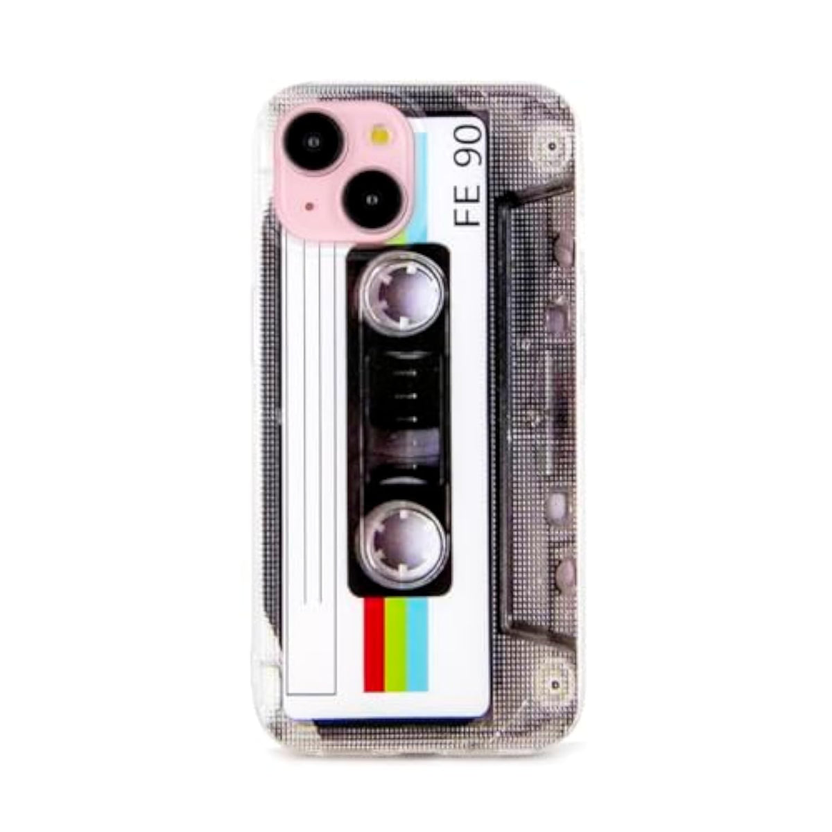 Case For Iphone 15 Matte Finish Heavy Duty Soft Back Cover With Reinforced Corners Tpu Soft Bumper Retro Cassette Tape Case Compatible With Iphone 15