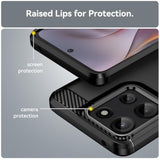 For Moto-G-2025 Case: With Screen Protector Shock-Absorption Flexible Tpu Rubber Protective Cover For Motorola G 2025 Case(Black)