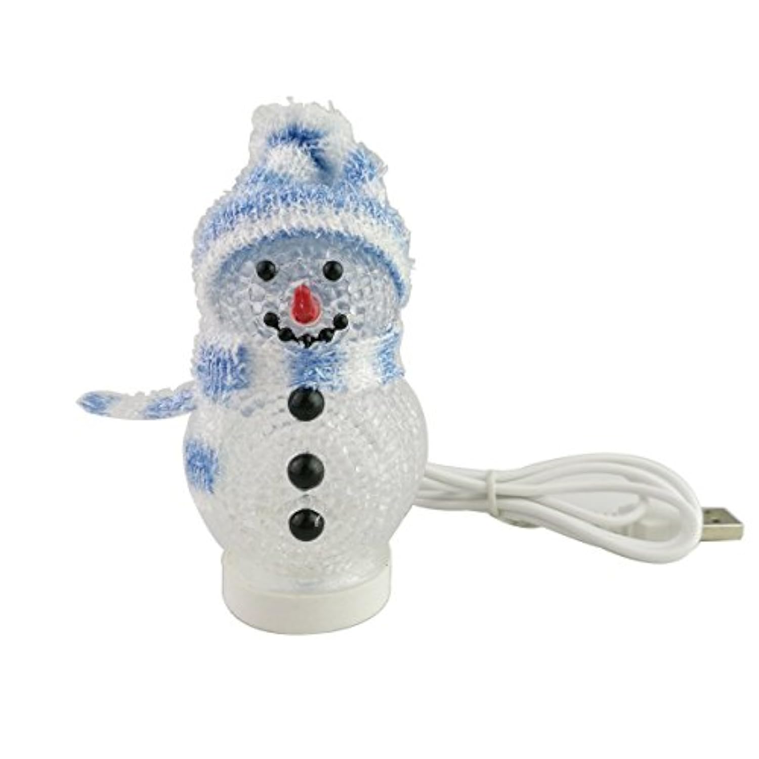 One Usb Power Desk Mini Led Glowing Lights For Christmas Holiday Decoration (Snowman)