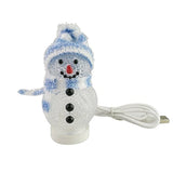 One Usb Power Desk Mini Led Glowing Lights For Christmas Holiday Decoration (Snowman)