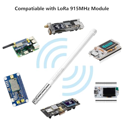 Waterproof 5.8Dbi Lora 915Mhz Fiberglass Antenna With 20Ft Low Loss Kmr195 Cable For Helium Hotspot Rak Nebra Bobcat 300 Sensecap M1 Hotspot Hnt Miner Heltec V3 Meshtastic Lora32 915Mhz Lora Module