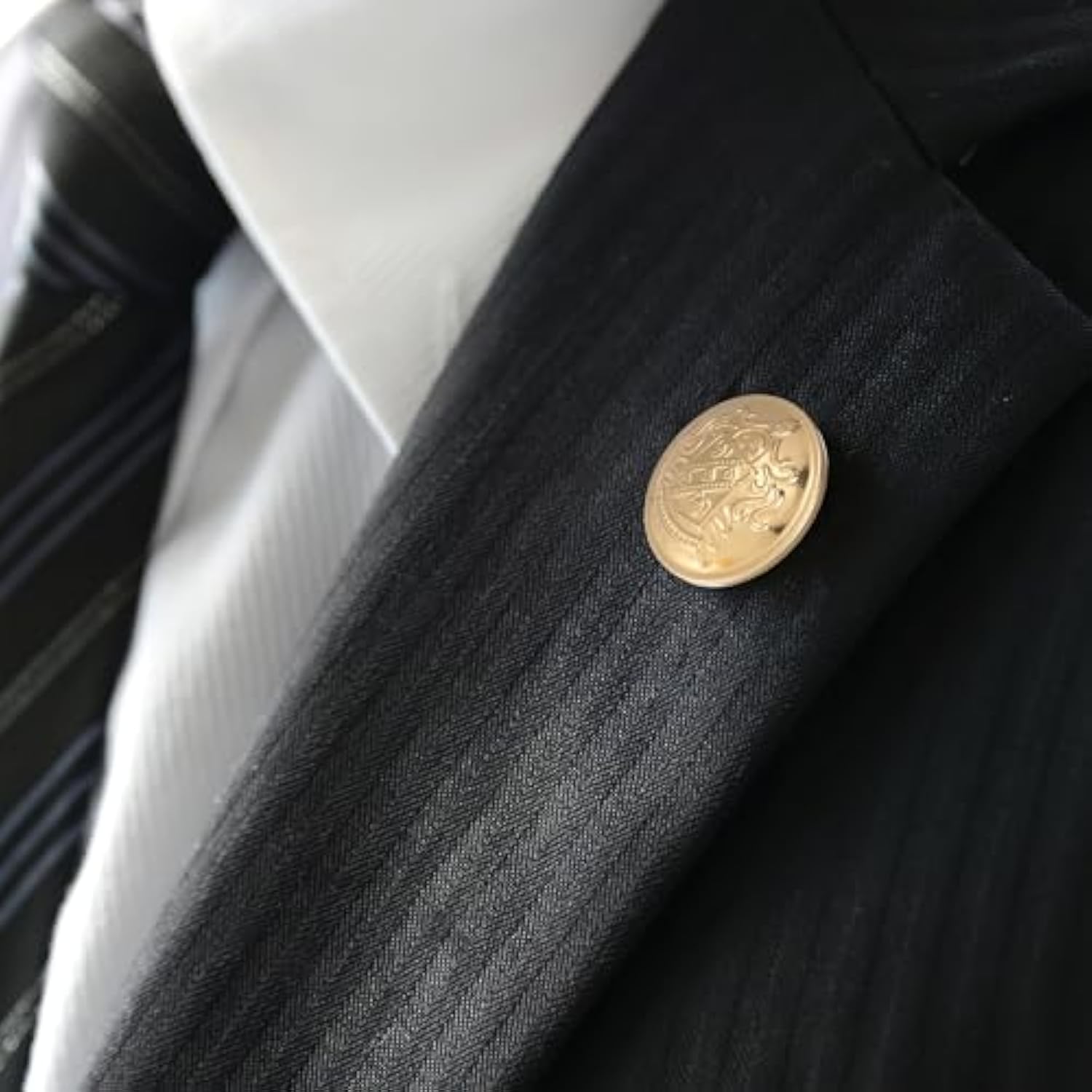 40Pcs Metal Gold Blazer Button Set, Vintage Brass Buttons For Blazer,