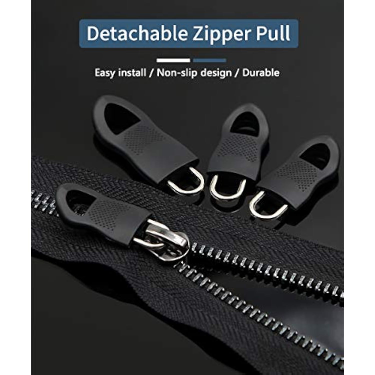 Zipper Pull, Universal Zipper Pull Replacement Kit, Removable Zipper P