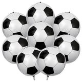 8 Pcs Soccer Foil Balloons 22 Inch 4D Soccer Ball Balloons Large Realistic Football Mylar Balloon for Global Football Tournament Baby Shower Birthday Graduate Sports Themed Party Decorations