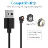 [2-Pack] Smart Ring Charger Cable, for YoR by Letsfit, COLMI, Mingdaln, Lifebee Smart Ring Magnetic Charging Cable R02 R03 R06 R08 R09 R10 R11 R11M