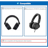 Dt240 Ear Pads Ear Cushions Replacement Compatible With Beyerdynamic Dt240 Dt 240 Dt-240 Pro Headphone Ear Pads With Comfortable Leather And Memory Foam
