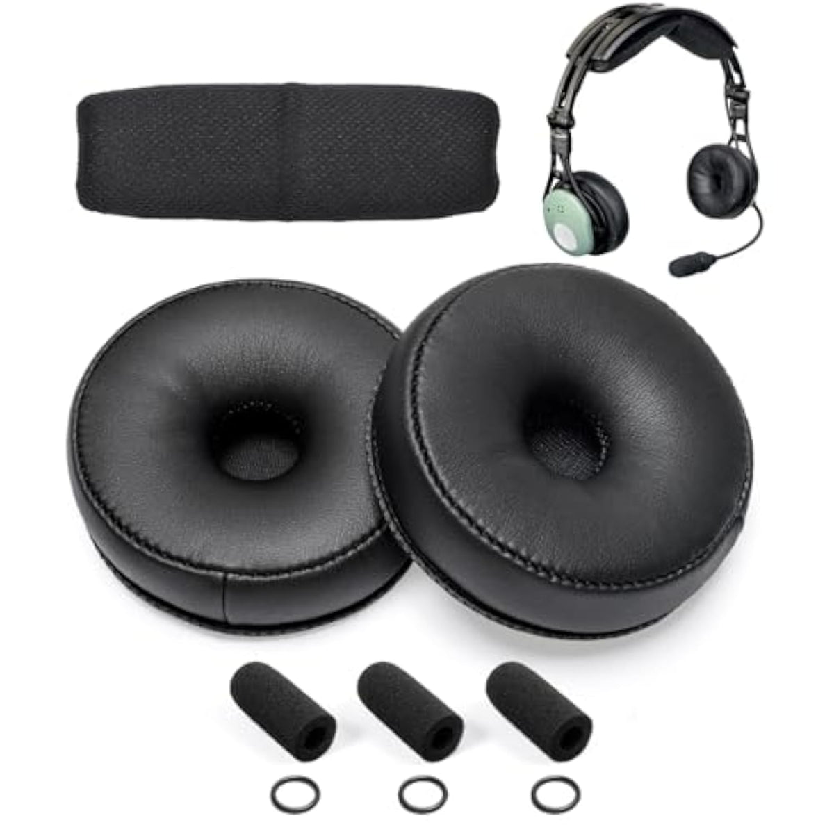 Refresh Kit For Dc Pro Series - Compatible With David Clark Dc Pro X, Dc Pro X2 Aviation Headsets Including Ear Seals, 3 Mic Covers, Soft Fabric Head Pad