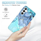 For Samsung Galaxy A16 5G Case, Marble Pattern 3 In 1 Heavy Duty Shockproof Full Body Rugged Hard Pc+Soft Silicone Drop Protective Women Girl Cover For Samsung Galaxy A16 5G,Blue Cyan
