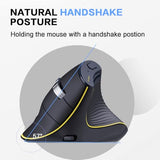 Ergonomic Wireless Bluetooth Vertical Silent Mouse, Rechargeable With Backlight And Fast Scrolling, Suitable For Laptop,Desktop,Pc,Macbook