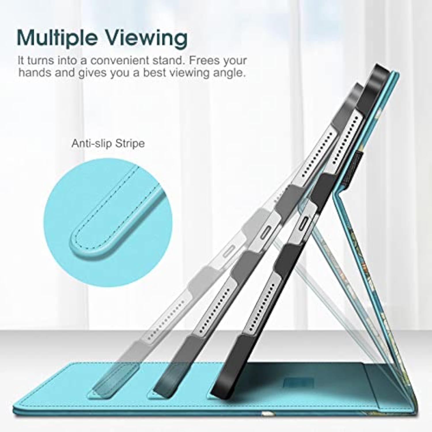 Fintie Case For (A16) 11Th Generation 11 Inch (2025), 10Th Generation 10.9 Inch (2022), Multi-Angle Viewing Protective Stand Cover With Pencil Holder & Pocket, Blossom