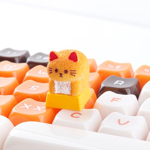 Artisan Esc Keycaps, Cute Butter Cat Keycap, Resin Handmade Mechanical Keyboard Diy Personalized Custom Keycap, Single 1U Replace Key For Esc Key Mechanical Keyboard