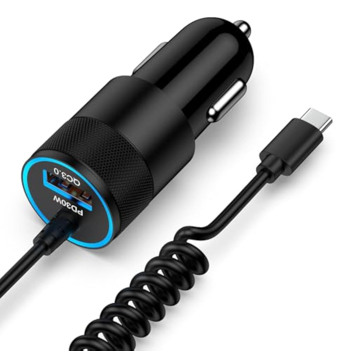 For Iphone 16E 17 Pro Max Air, Fast Car Charger Adapter For Iphone 16E, 16, 16 Pro Max, 16 Pro, 16 Plus, 15 Series, Car Adapter Plug With 2.8Ft Coiled Cable